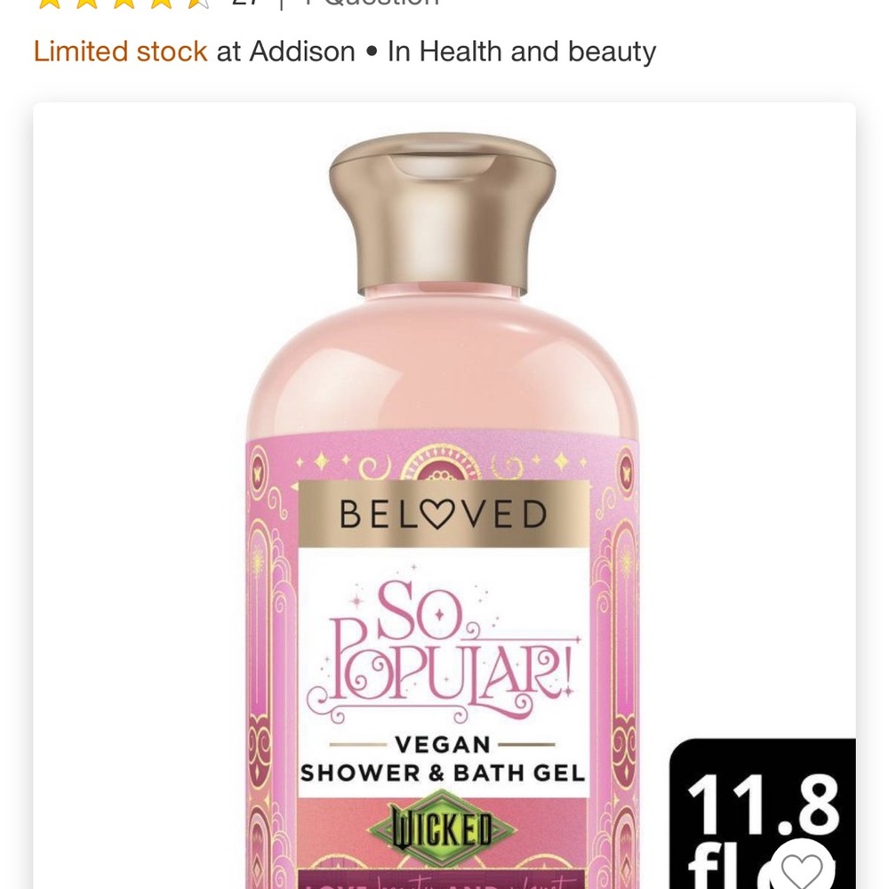 Beloved Wicked So Popular! Shower & Bath Gel 11.8 fl oz - Picture 5 of 6